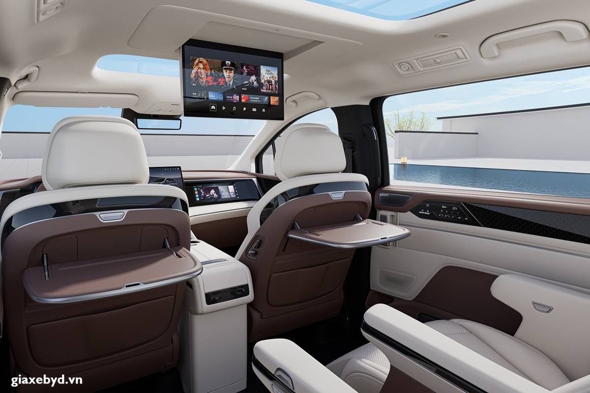 BYD M9 2025 - Ghế thương gia hàng hai với tính năng massage và làm mát
