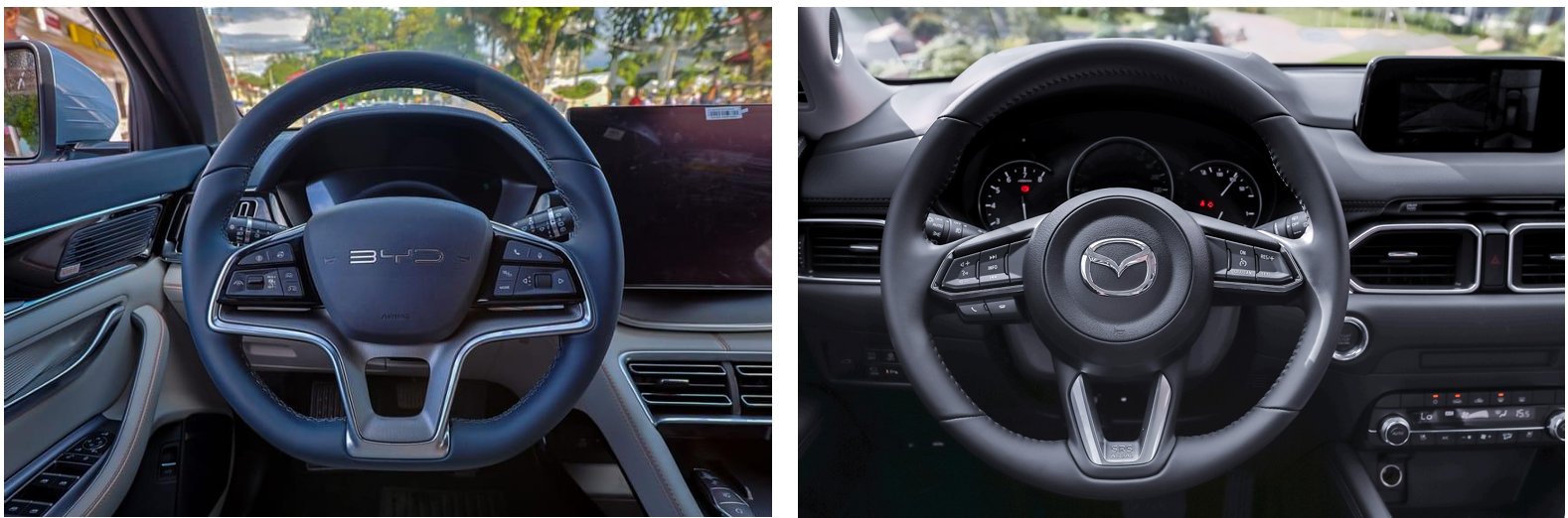 Sealion 6 vs mazda cx-5 cụm vô lăng