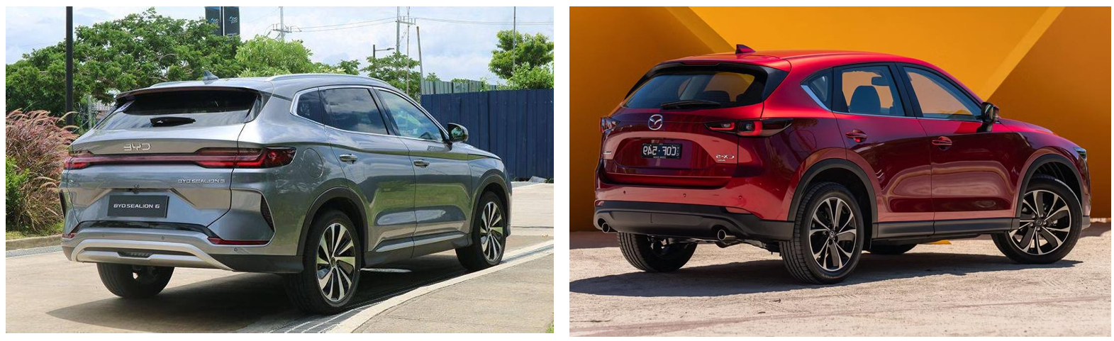 Sealion 6 vs mazda cx-5 thiết kế ngoại thất thân xe tổng thể