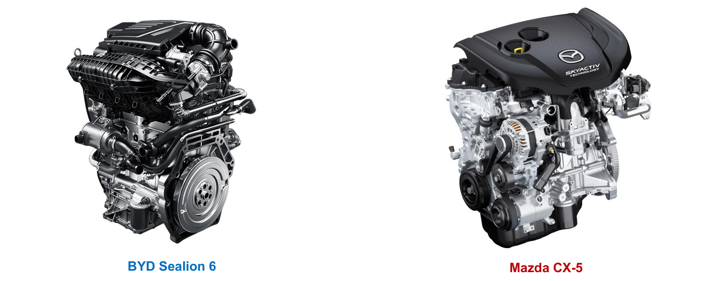so sánh byd sealion 6 vs Mazda CX-5 2025 động cơ và vận hành