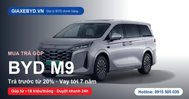 Mua BYD M9 trả góp - BYD M9 màu trắng