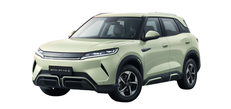BYD Atto 2 SUV điện màu xanh olive