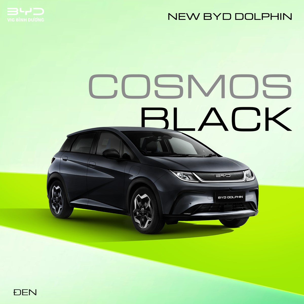 Màu xe BYD Dolphin 2026 Cosmos Black (Đen)