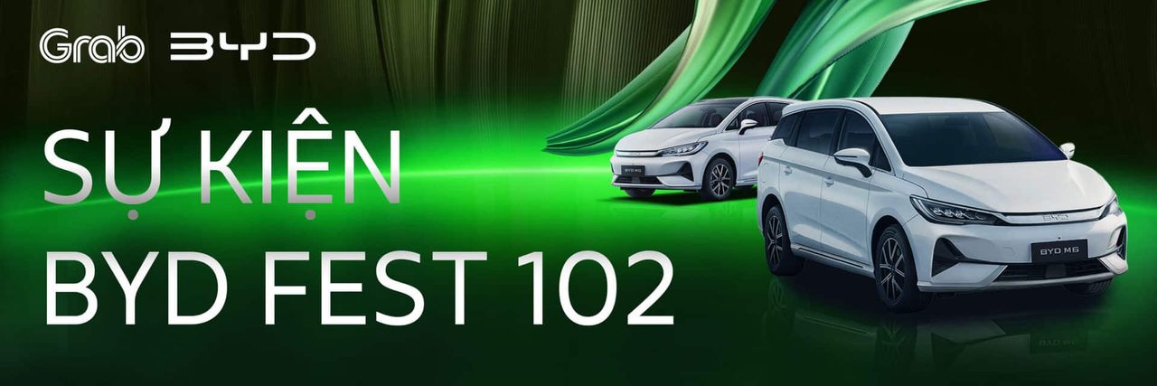 Sự kiện BYD FEST 102 dành cho đối tác tài xế Grab ngày 23/7/2026