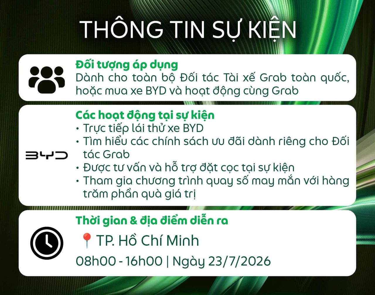 Thông tin sự kiện BYD FEST 102: đối tượng, hoạt động, thời gian địa điểm