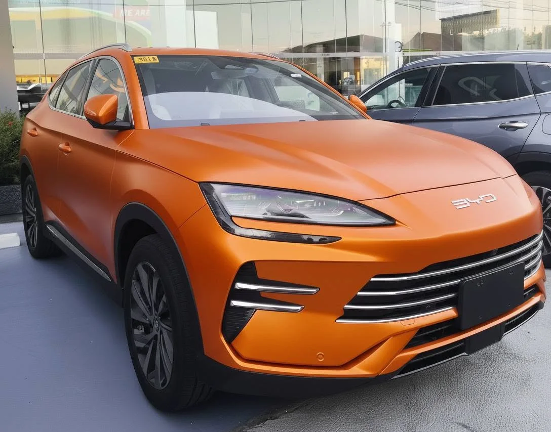 BYD Sealion 6 dán đổi màu cam bóng (ảnh mô phỏng)