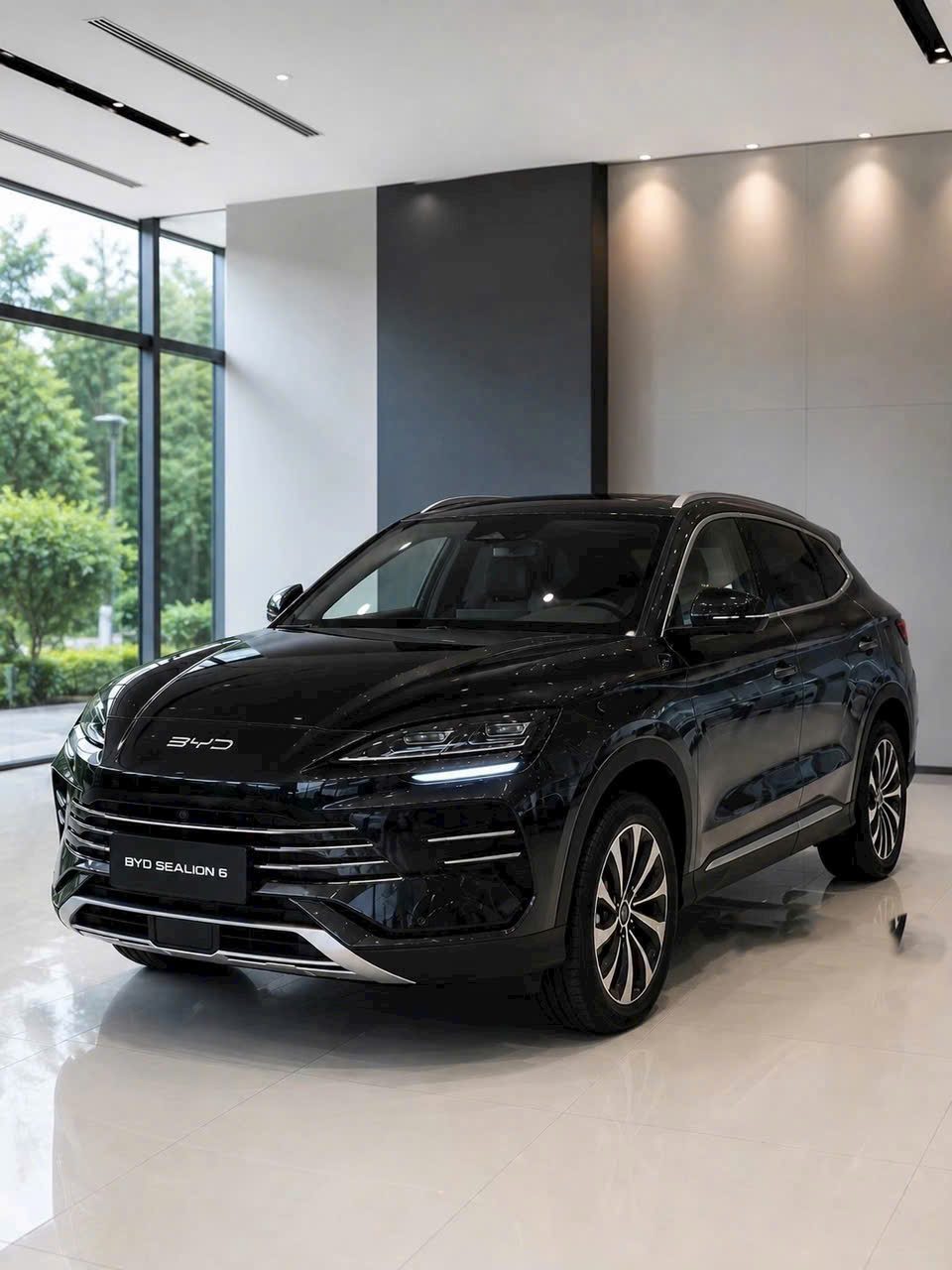 BYD Sealion 6 MY26 màu đen trong showroom — ảnh thực tế
